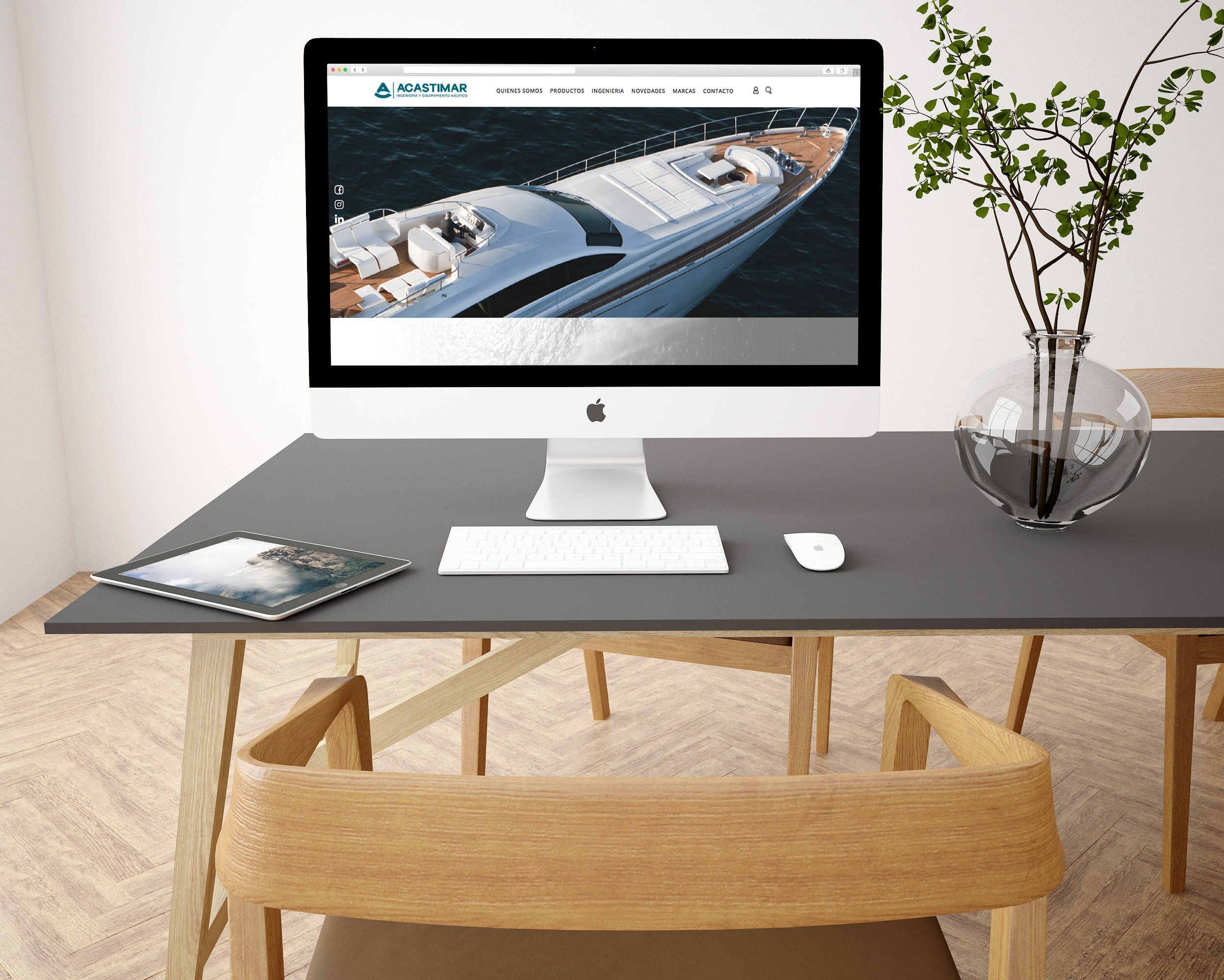 Logo azul rediseñado de Acastimar